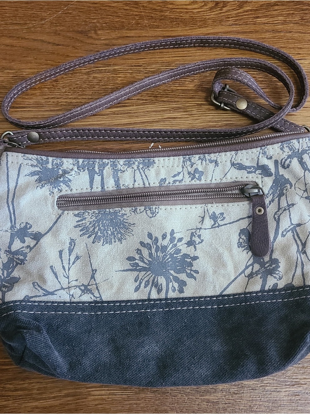 Myra bag canvas leather purse India boho east west crossbody